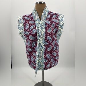 NWT Quilted Paisley Cottagecore Vest Size Small